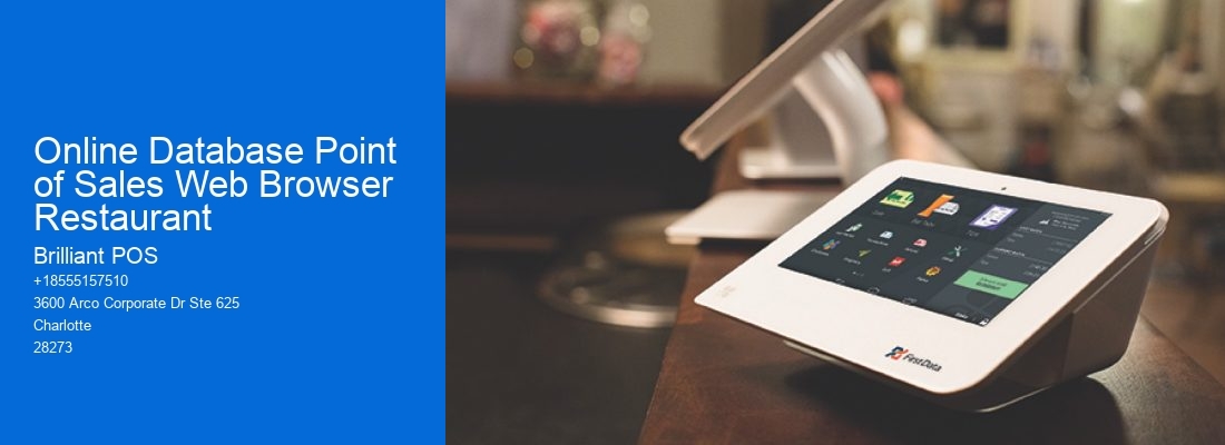 Online Database Point of Sales Web Browser Restaurant